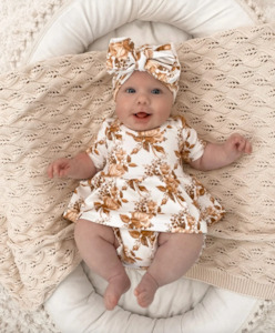 The Naturist: Little B's Nursery | Botanical Dress and Bloomer Set