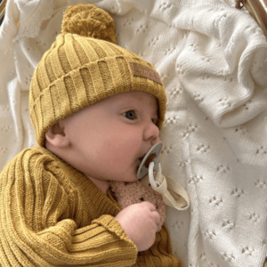 Booties And Bonnets: Little B's Nursery | Ribbed Baby Beanie, Mustard