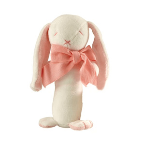 Rose The Bunny, Soft Organic Toy Stick Rattle  | Maud n Lil