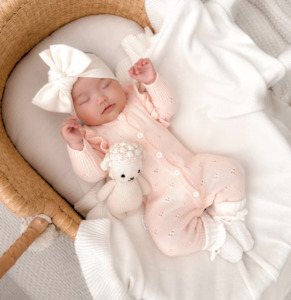 Baby: Ziggy Lou | Classic Knit Romper, Primrose