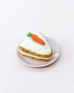 Tara Treasures | Felt Play Food, Carrot Cake Slice