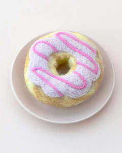 Tara Treasures | Felt Play Food, Doughnut with Pink Drizzle