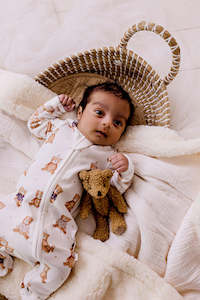 Confetti Kidz | Bamboo Zipsuit, Mr Ted