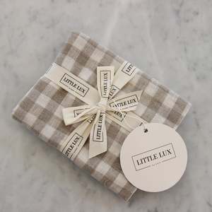 Lounger Cover - Linen Check