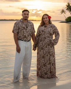 Products: Island Dress & Shirt Matching Set - Lagoon Mocha