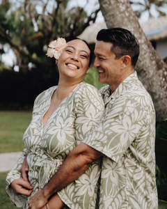 Island Dress Renetta & Shirt Matching Set - Lagoon Sage