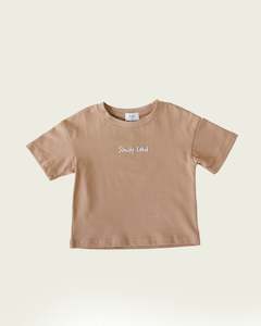 Child: Slowly Logo Tee - Cinnamon