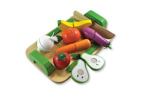 Wooden Toys: Fruit & Vege Cutting Set