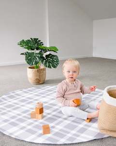 Homepark Check Round Waterproof Playmat