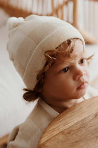 Z Baby Clothing: Beanie - Gingham Knit