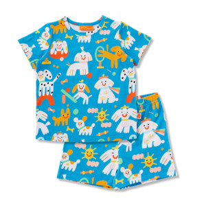 Short Sleeve Pj Set - Puppy Park