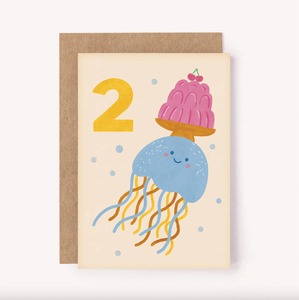 Under 20: Age 2 Jellyfish Birthday Card