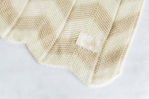 Best Selling: Knit Blanket - Oatmeal Stripe | Maki
