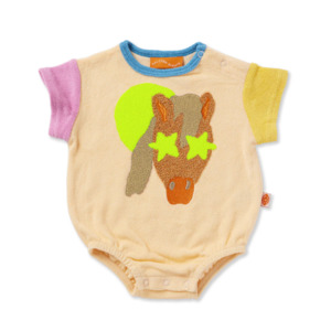 Z Baby Clothing: Short Sleeve Terry Bodysuit - Giddy Up