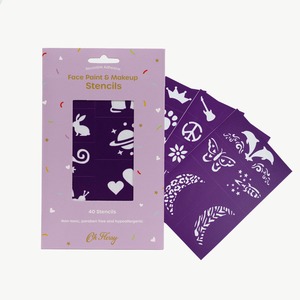 All: Oh Flossy Reusable Adhesive Face Paint Stencils - Purple
