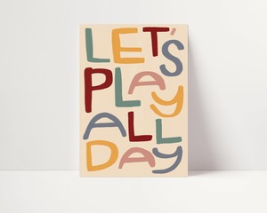 Best Selling: Let's Play All Day Playroom Print