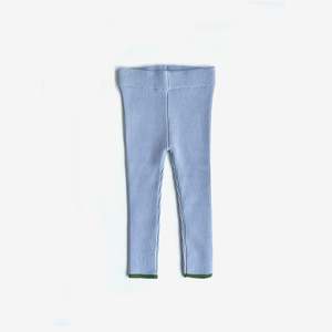 Organic Cotton Rib Knit Leggings - Sky Clover Dip