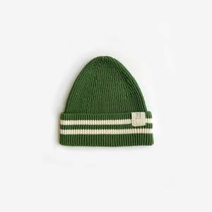 Organic Cotton Rib Beanie - Clover Stripe