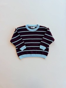 Raised Stripe Jumper | Blackberry/Arctic