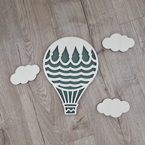 Shapes Blanks: Hot Air Balloon 2 Wall Decor Set