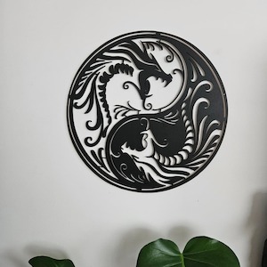 Dragon Ying Yang Wall Art