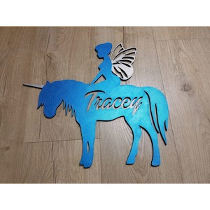 Unicorn Fairy Name Plaque With Free Personalisation