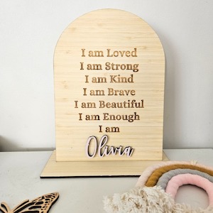 Bamboo Arch affirmation Plaque