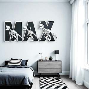 Letter Tiles: Dinosaur Skeleton Letters Large