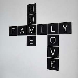 Letter Tiles: Black Letter Tiles