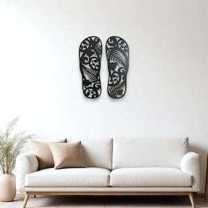 Wall Art: Kiwi And Fern Jandals Wall Art