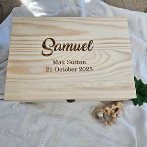 Keepsake Boxes: Samuel Wooden Keepsake Box (Pre-Order)