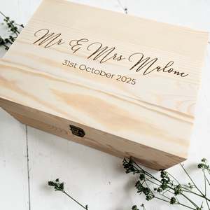 Keepsake Boxes: Saphire Wooden Keepsake Box (Pre Order)