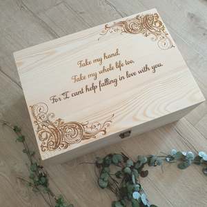 Keepsake Boxes: Decorative Corner Wooden Keepsake Box (Pre-Order)