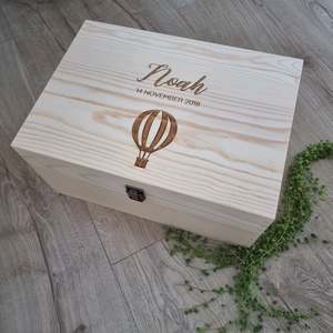 Hot Air Balloon Wooden Keepsake Box (Pre-Order)