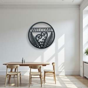 Personalised Fern Circle Wall Art