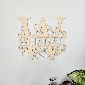 Wall Art: Bamboo Monogram Letter With Name