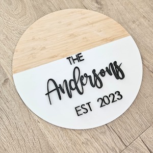 Family Established Name Circle Dipped