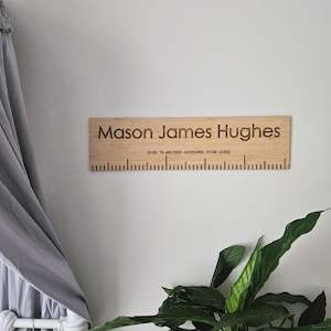 Baby: Personalised Bamboo Birth Ruler
