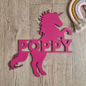 Childrens Personalised Name Decor: Unicorn Name