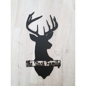 Personalised Stag Laser Cut Wood