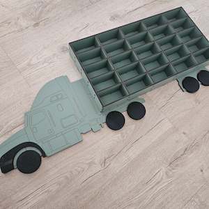 On Sale: Painted Truck Matchbox Car Storage 25 Cars