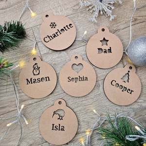 Christmas Baubles: Personalised Paint-Your-Own Christmas Bauble – MDF Craft Decoration