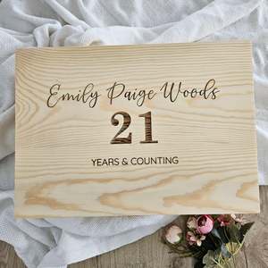 Keepsake Boxes: Personalised 21 Years Box
