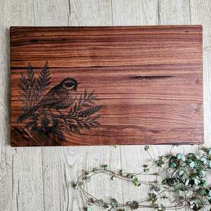 Fantail On Branch Walnut Board