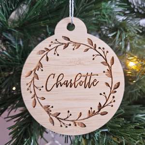 On Sale: Personalised Wreath Bauble