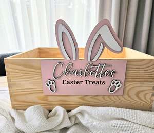 Keepsake Boxes: Personalised Bunny Easter Box