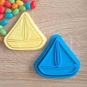 Sailboat Cookie Cutter & Fondant Stamp