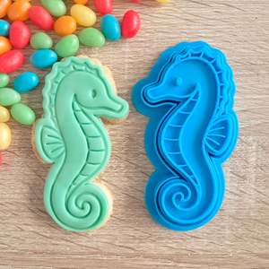 Seahorse Cookie Cutter & Fondant Stamp