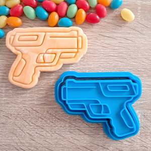 Birthday Fondant Stamps: Toy Blaster Gun Cookie Cutter & Fondant Stamp