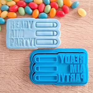 Ready Aim Party! Cookie Cutter & Fondant Stamp